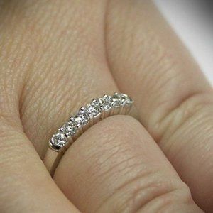 Solid 14k YG Diamond band size 6